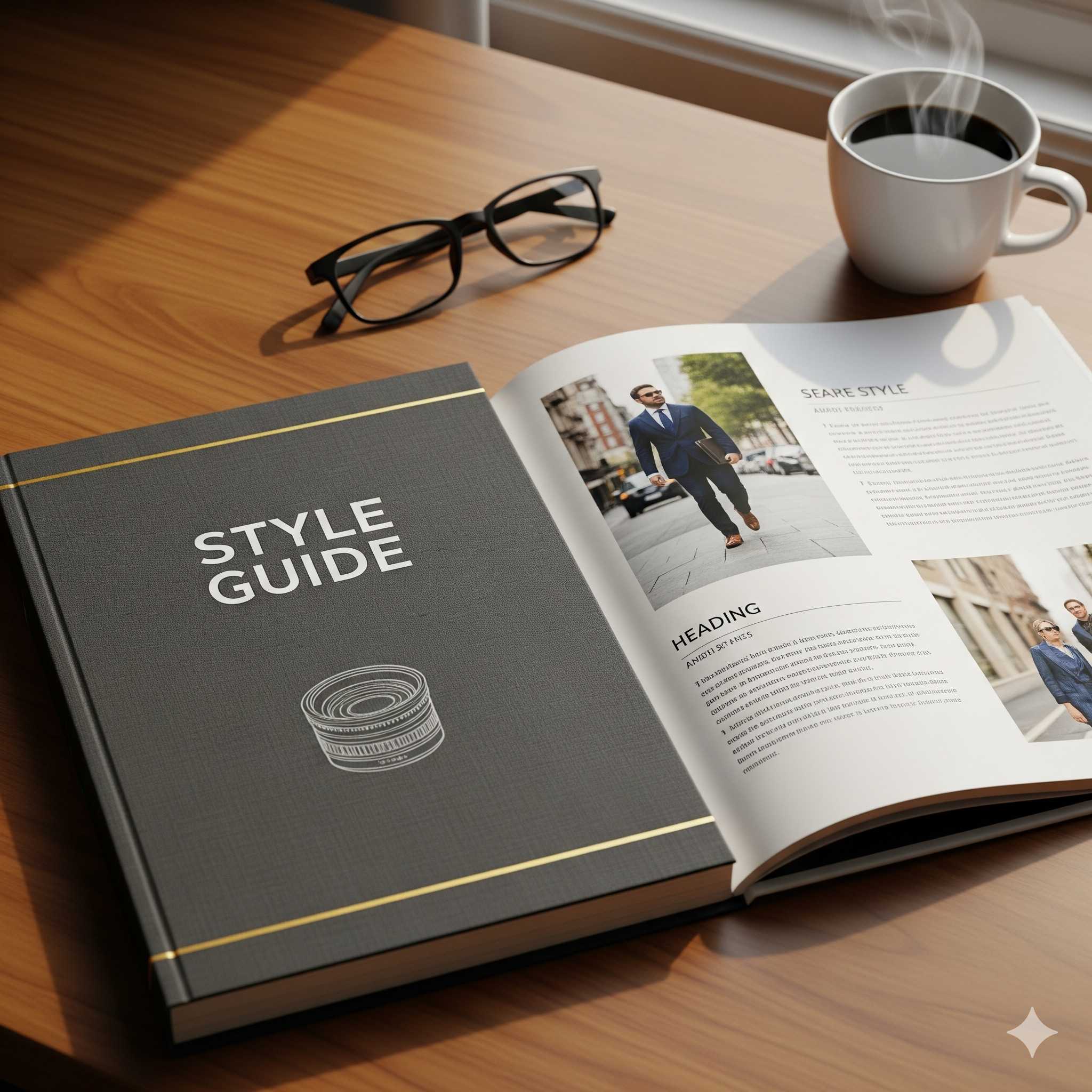 A stylist presenting a style guide